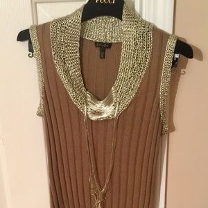 ESCADA  blouse metallic silver threads.